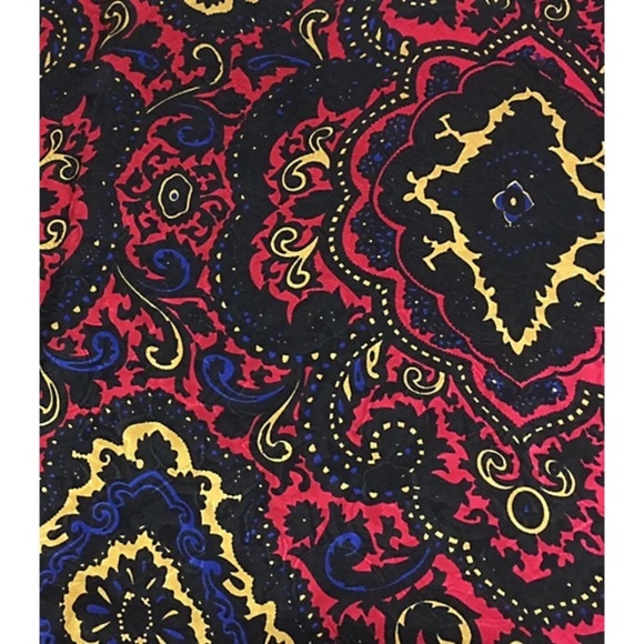 Wyoming Traders Wild Rag Red Yellow Paisley 100% Silk Western Scarf 34.5" - Picture 1 of 2